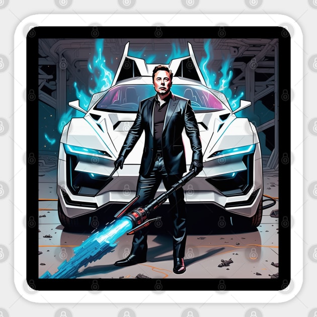 Elon Musk - X-man Edition Sticker by SOLOBrand